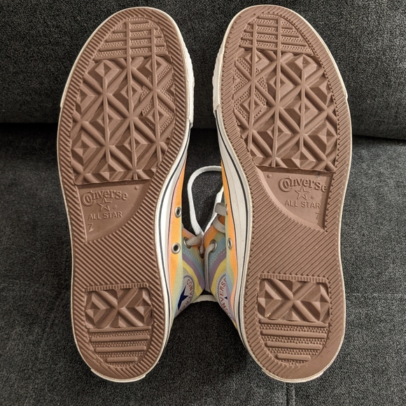 Pastel Rainbow Stripe Converse All-stars W9 - Picture 4 of 8